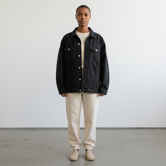 Jordache Jackets & Blazers - Vintage Jordache Black Denim Jacket | 80s–90s Trucker